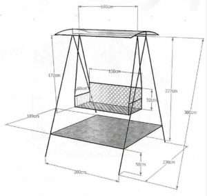Чертеж качелей из металла