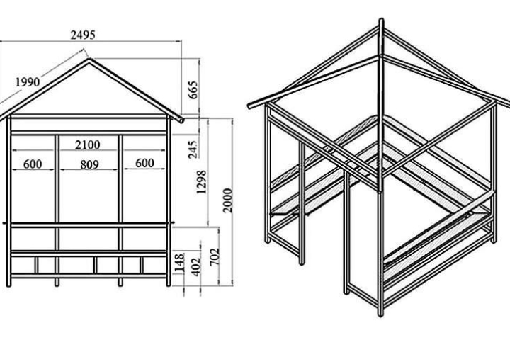 Беседка 2,1х2,1